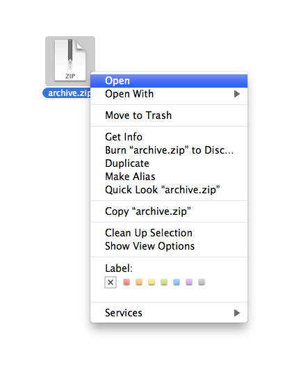 Unzip utility for mac