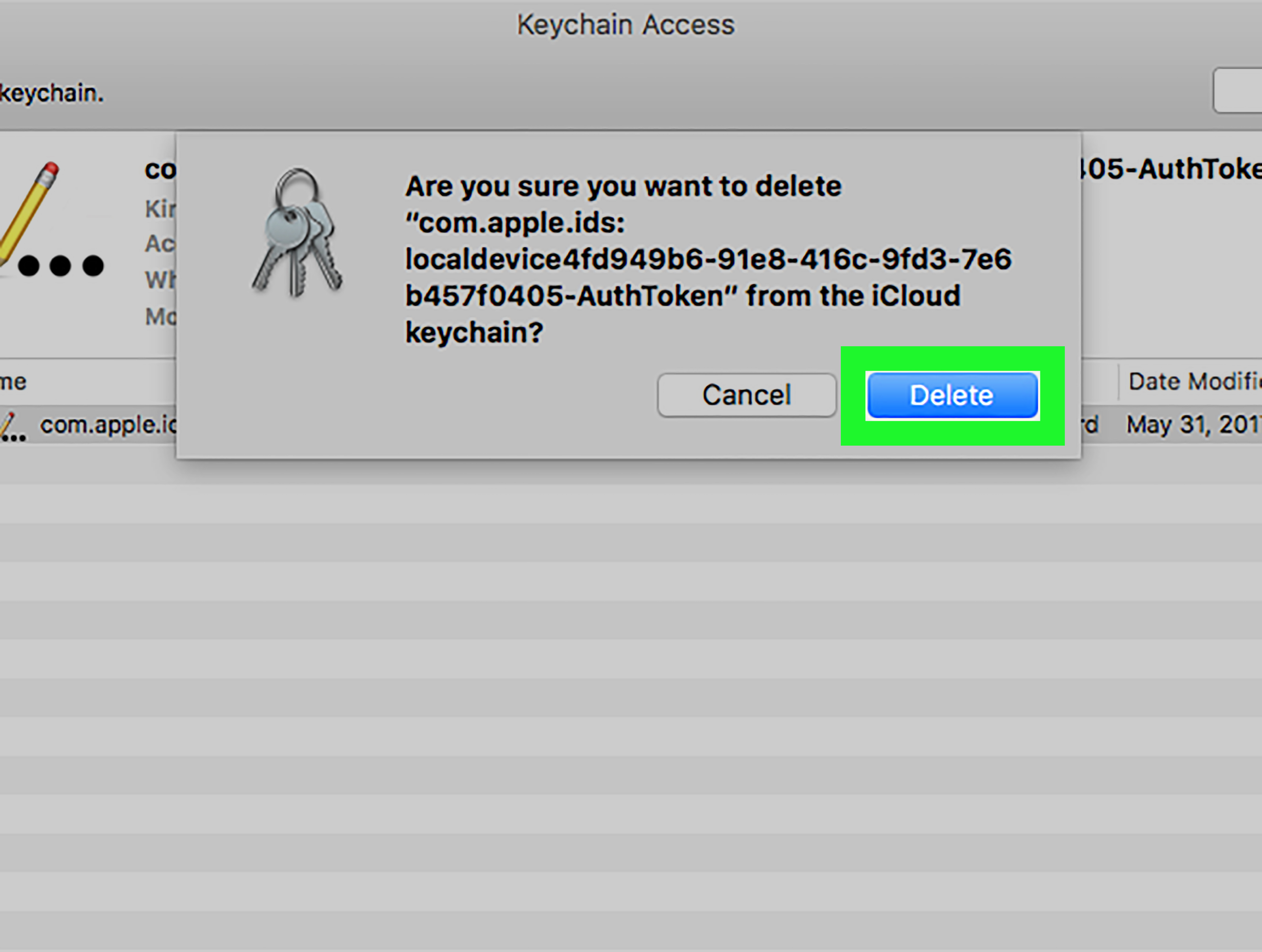 messages on mac not working keychain